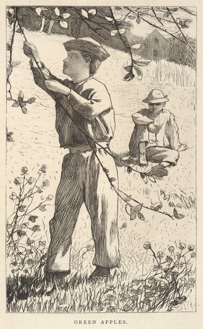 Vihreitä omenoita, Nuoret ihmiset, elokuu 1868. tekijältä Winslow Homer
