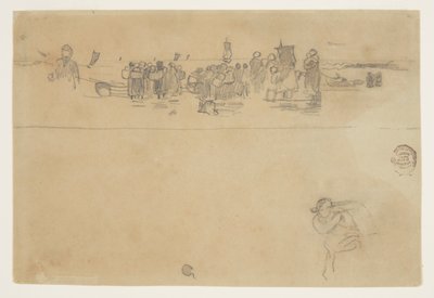 Naisten ryhmät Beachissä, Cullercoatsissa, Englannissa tekijältä Winslow Homer