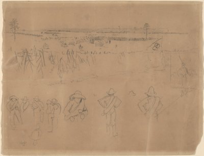 Kokoonpanot ja haudat [recto], 1864. tekijältä Winslow Homer