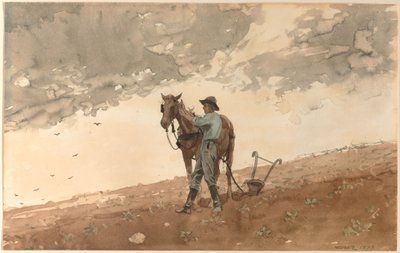Mies ja kyntöhevonen tekijältä Winslow Homer