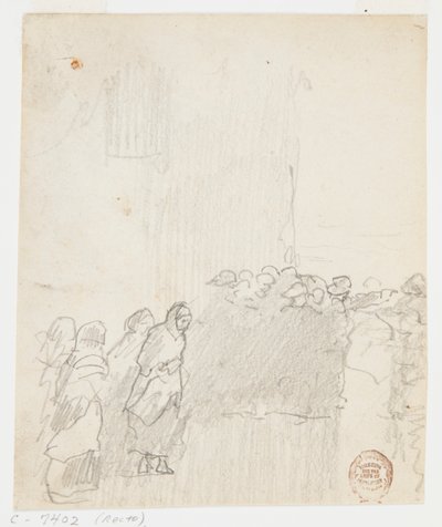 Miehet ja naiset katselevat merta, Cullercoats, Englanti tekijältä Winslow Homer