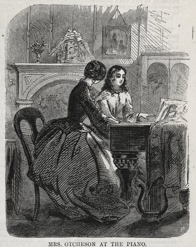 Rouva Otcheson pianon ääressä, 1860. tekijältä Winslow Homer