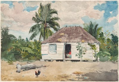 Alkuperäinen mökki Nassaussa tekijältä Winslow Homer