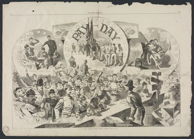 Palkkapäivä Potomacin armeijassa, 1863. tekijältä Winslow Homer