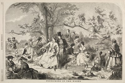 Picknicking in the Woods, 1858. tekijältä Winslow Homer