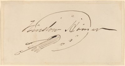 Allekirjoitus paletissa tekijältä Winslow Homer