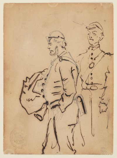 Luonnoksia sotilaista tekijältä Winslow Homer