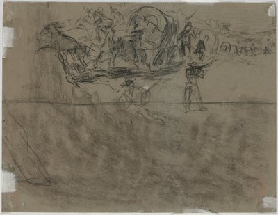Kahakka vaunujunassa [verso] tekijältä Winslow Homer