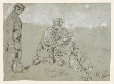 Sotilas antaa vettä haavoittuneelle seuralaiselle tekijältä Winslow Homer