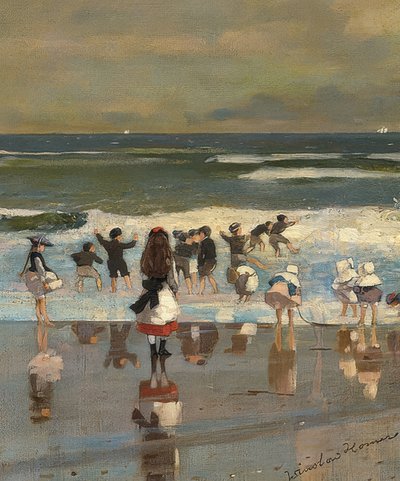 Rantakohtaus. Noin 1869 tekijältä Winslow Homer