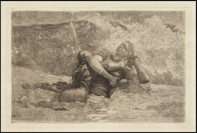Study for Undertow, n. 1886 tekijältä Winslow Homer