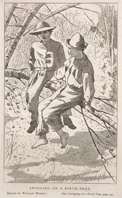 Keinuminen koivussa tekijältä Winslow Homer