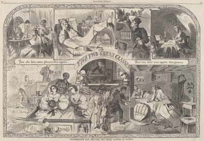Kiitospäivä, 1860 – The Two Great Class of Society, julkaistu 1860. tekijältä Winslow Homer