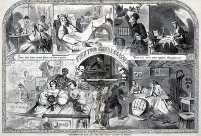Kiitospäivä, 1860, yhteiskunnan kaksi suurta luokkaa, Harper