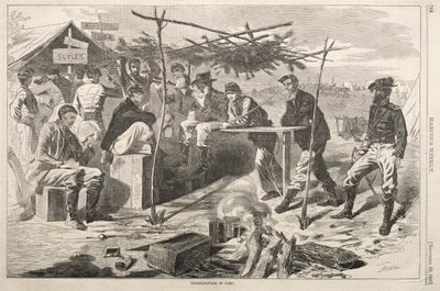 Kiitospäivä leirillä, 1862. tekijältä Winslow Homer