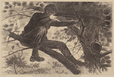 The Army of the Potomac - A Sharp-Shooter on Picket Duty, julkaistu 1862. tekijältä Winslow Homer