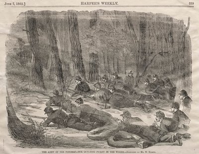 Potomacin armeija – syrjäinen pikettimme metsässä, 1862. tekijältä Winslow Homer