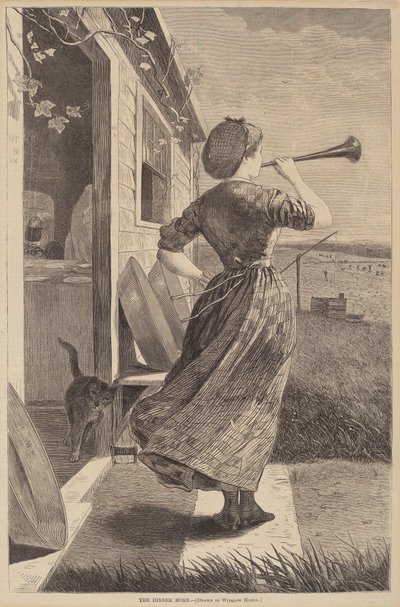 The Dinner Horn, julkaistu 1870. tekijältä Winslow Homer