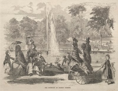 Boston Commonin suihkulähde tekijältä Winslow Homer
