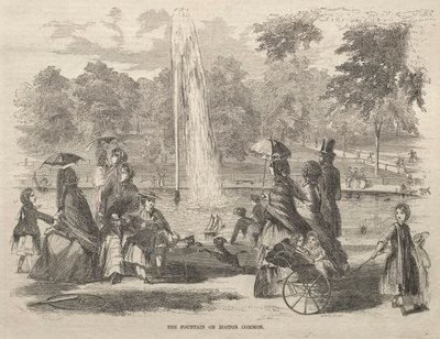 Suihkulähde Boston Commonissa, 1857. tekijältä Winslow Homer