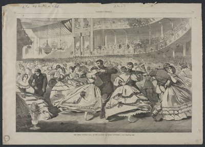 Suuret venäläiset tanssiaiset Musiikkiakatemiassa, 5. marraskuuta 1863. tekijältä Winslow Homer
