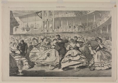 Suuri venäläinen tanssiaiset Musiikkiakatemiassa, 5. marraskuuta 1863 tekijältä Winslow Homer