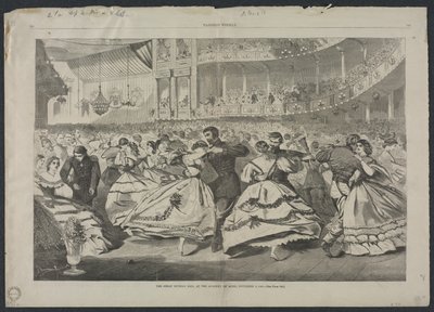 Suuri venäläinen juhla Musiikkiakatemiassa, 5.11.1863,1863. tekijältä Winslow Homer