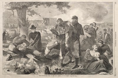 Kirurgi töissä takana kihlauksen aikana, 1862. tekijältä Winslow Homer