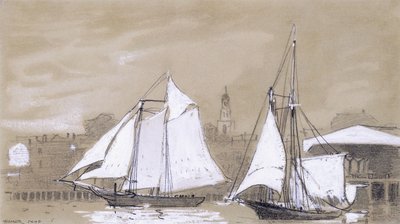 Kaksi kuunaria, 1880 tekijältä Winslow Homer