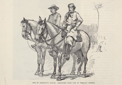 Kaksi Sheridanin partiolaista, The Century Magazine -lehdestä, marraskuu 1887. tekijältä Winslow Homer
