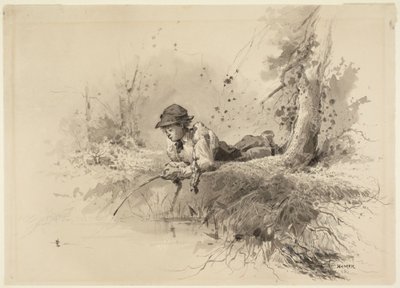 Odottamassa kalan tarttumista koukkuun tekijältä Winslow Homer