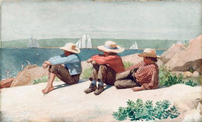 Katsomassa laivoja, Gloucester tekijältä Winslow Homer