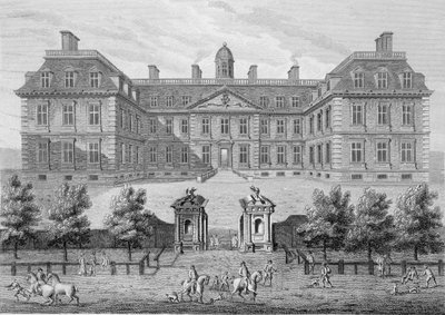 Albemarle House, entinen Clarendon House, Lontoo, julkaistu 1809 tekijältä Wise