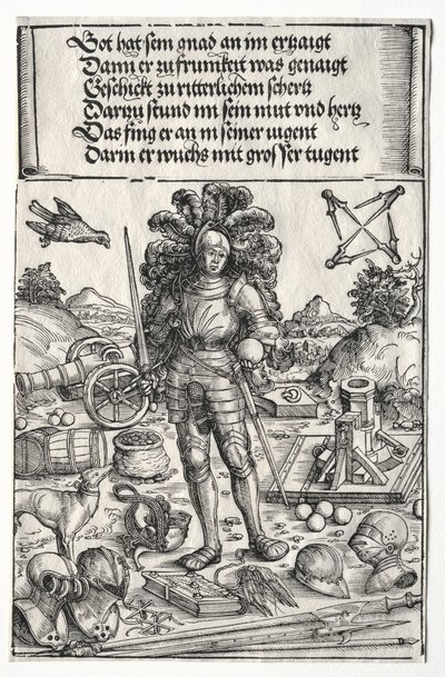 Maximilian I:n riemukaari: Keisari Maximilian parannusten suojelijana..., 1515-17. tekijältä Wolf Traut