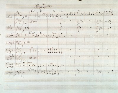 Sivu Sinfonia NO. 8 D-duuri, kirjoittanut Mozart (1768) tekijältä Wolfgang Amadeus Mozart