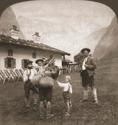 Baijerin vuorikiipeilijät, Saksa, 1898. tekijältä Works and Sun Sculpture Studios