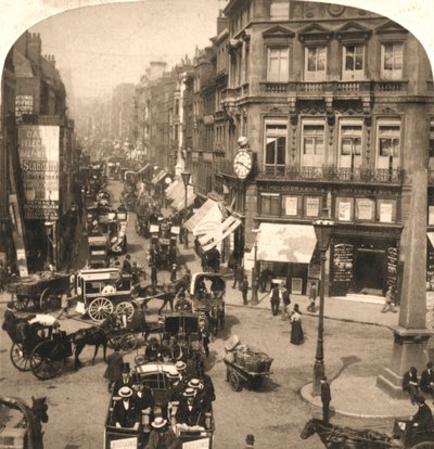 Fleet Street, Lontoo, 1896. tekijältä Works and Sun Sculpture Studios