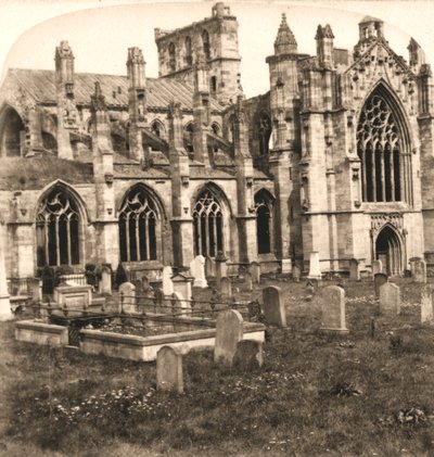 Melrose Abbey, Melrose, Skotlanti, 1896. tekijältä Works and Sun Sculpture Studios