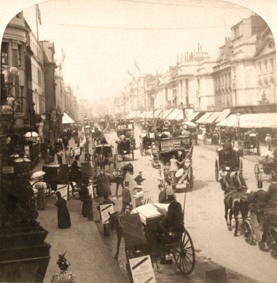 Regent Street, Lontoo, 1896. tekijältä Works and Sun Sculpture Studios