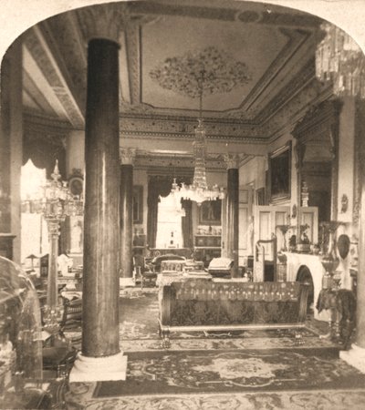The Drawing Room, Queen Victorias Marine Residence, Osborne House, I.O.W, 1900. tekijältä Works and Sun Sculpture Studios