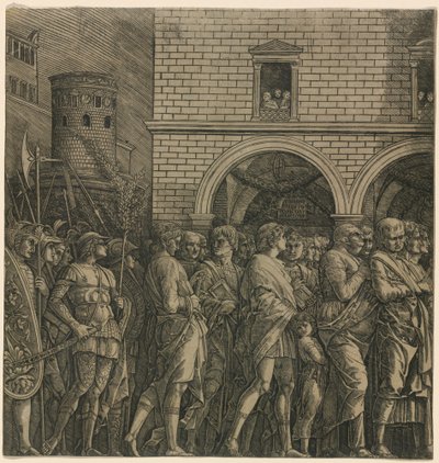 Caesarin voitto: Senaattorit tekijältä Workshop of Andrea Mantegna