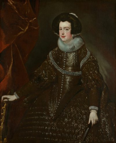 Isabella of Bourbon, espanjalaisen Philip IV:n vaimo, n. 1632. tekijältä Workshop of Diego Velazquez