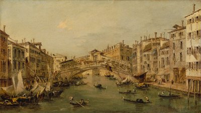 Venetsia: Rialto. tekijältä Workshop of Francesco Guardi