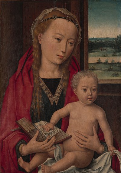 Neitsyt ja lapsi, n. 1490-94. tekijältä Workshop of Hans Memling