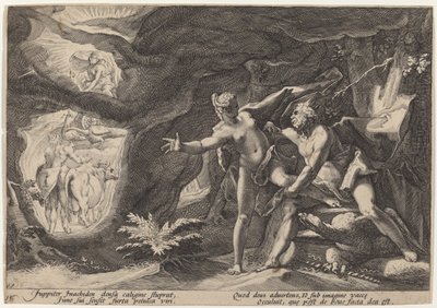 Jupiter ja Io tekijältä Workshop of Hendrick Goltzius, after Hendrick Goltzius