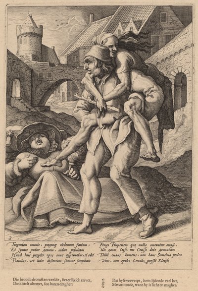 Köyhyyttä on helpompi kestää kuin luksusta tekijältä Workshop of Hendrick Goltzius, after Karel van Mander I