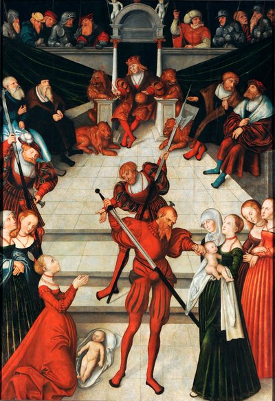 Saksa: Salomonin tuomio Salomonin tuomio Salomonin tuomio tekijältä workshop of Lucas Cranach the Elder