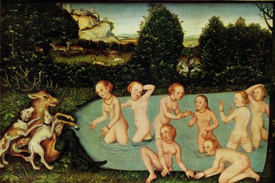 Saksa: Diana und Aktäon Diana ja Aktaeon Diana ja Aktaeon tekijältä workshop of Lucas Cranach the Elder