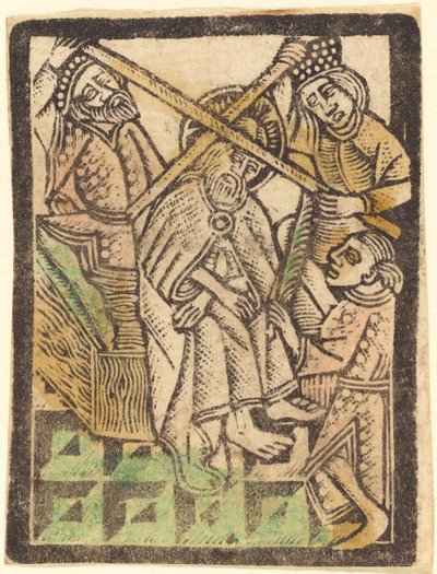 orjantappuroilla kruunattu Kristus tekijältä Workshop of Master of the Aachen Madonna