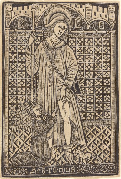 Saint-Roche tekijältä Workshop of Master of the Cologne Arms
